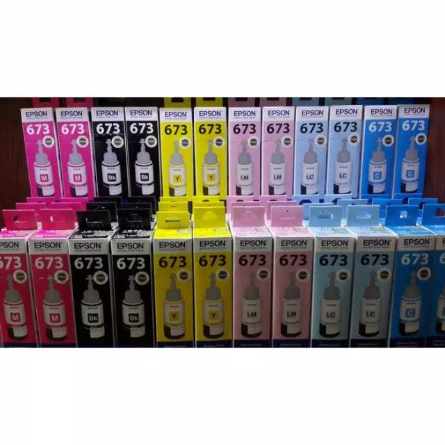 Tinta Epson 673 Original (Harga Per Botol) untuk L800 L805 L810 L850