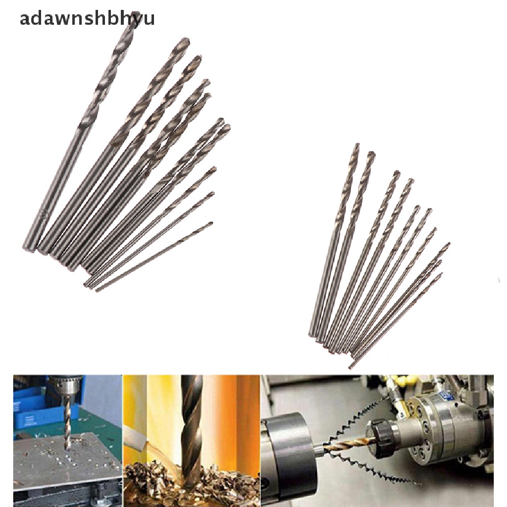 Adawnshbhyu 10Pcs/Box Mini Drill HSS Bit 0.8mm-3.0mm Set Mata Bor Twist PCB Shank Lurus