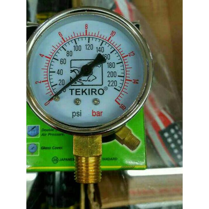 ♩ TEKIRO" UKUR TEKANAN 2.5" 16 bar/ PRESSURE GAUGE ➽
