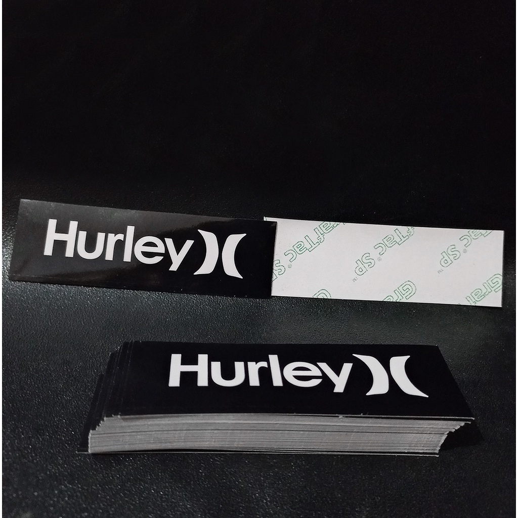 STIKER GRAFTAC - Logo Hurley - STIKER AESTHETIC LAPTOP, AKSESORIS HP, ANTI AIR, MOTIF,HELM.