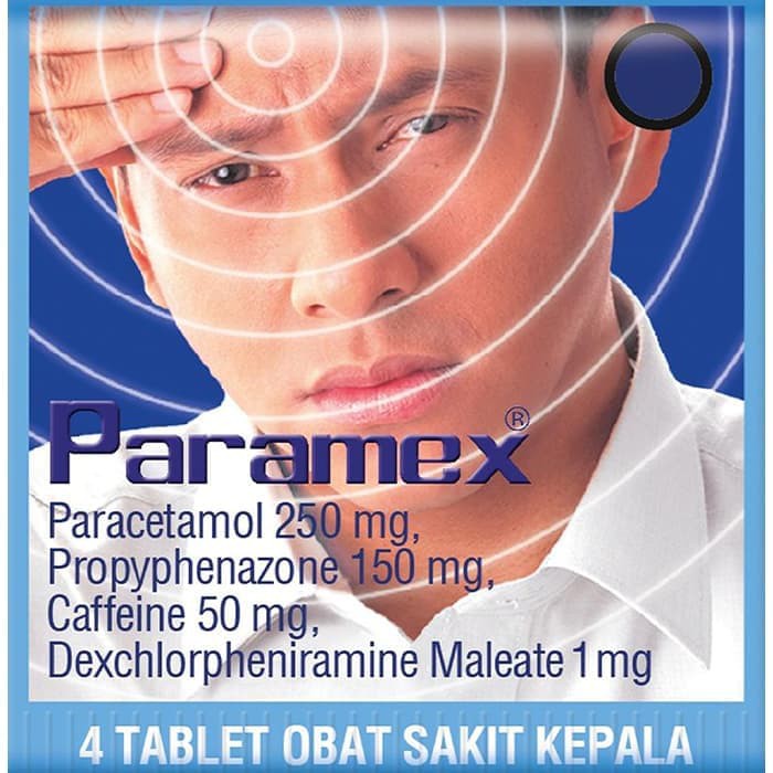 Jual Paket 1 Strip Isi 4 Tablet Paramex Obat Sakit Kepala Dan Sakit