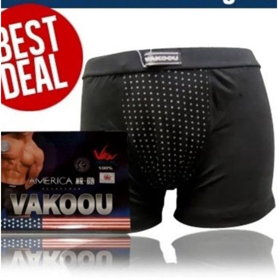 7.7 MALL VAKOOU CELANA DALAM BOXER KESEHATAN PRIA ORIGINAL AMERICAN VAKOOU MAGNETIC FIBER 