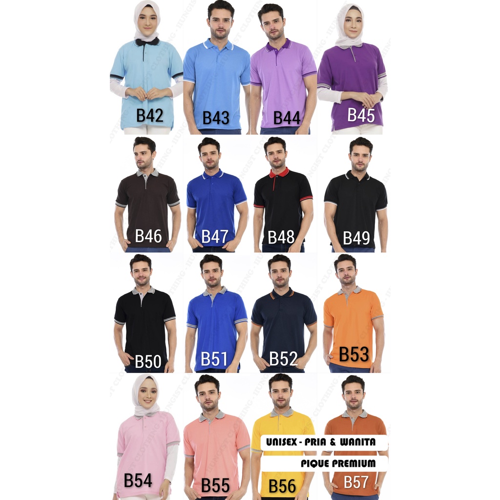 Kaos kerah / kaos polo / poloshirt / polo shirt / Kaos polo Pique Premium Size Besar-3