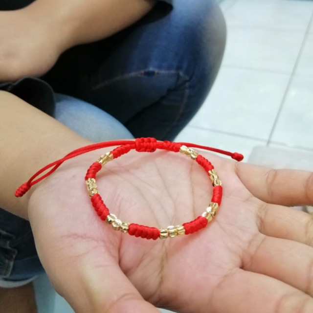 Gelang tangan wanita //gelang rajut //perhiasan lapis emas//gelang