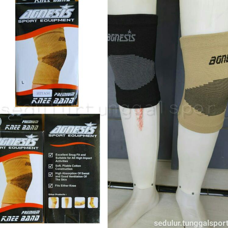 Deker Knee Band Agnesis Pendek Warna Hitam Dan Coklat Ukuran S M L XL Deker Voli Murah Bagus Berkual