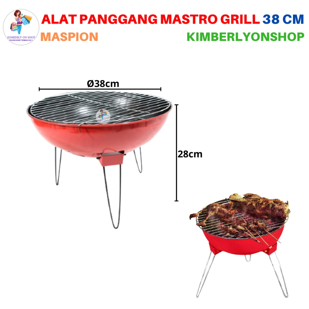 Alat Bakar BBQ Panggangan Anti Lengket Mastro Grill 38 Cm Maspion