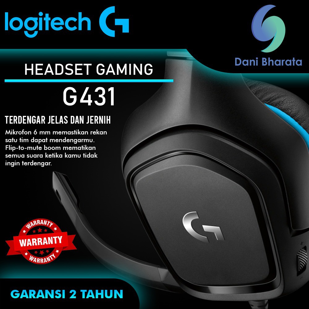 Logitech G431 7.1 Surround Sound Gaming Headset