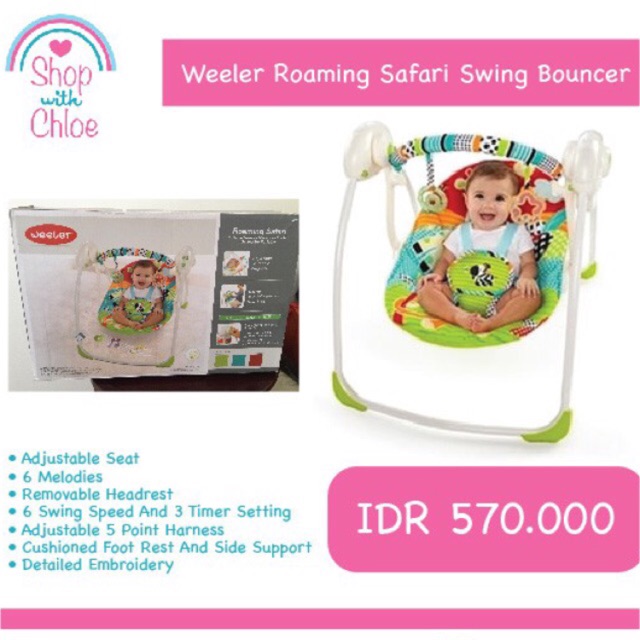 Weeler Roaming Safari Portable Swing Bouncer