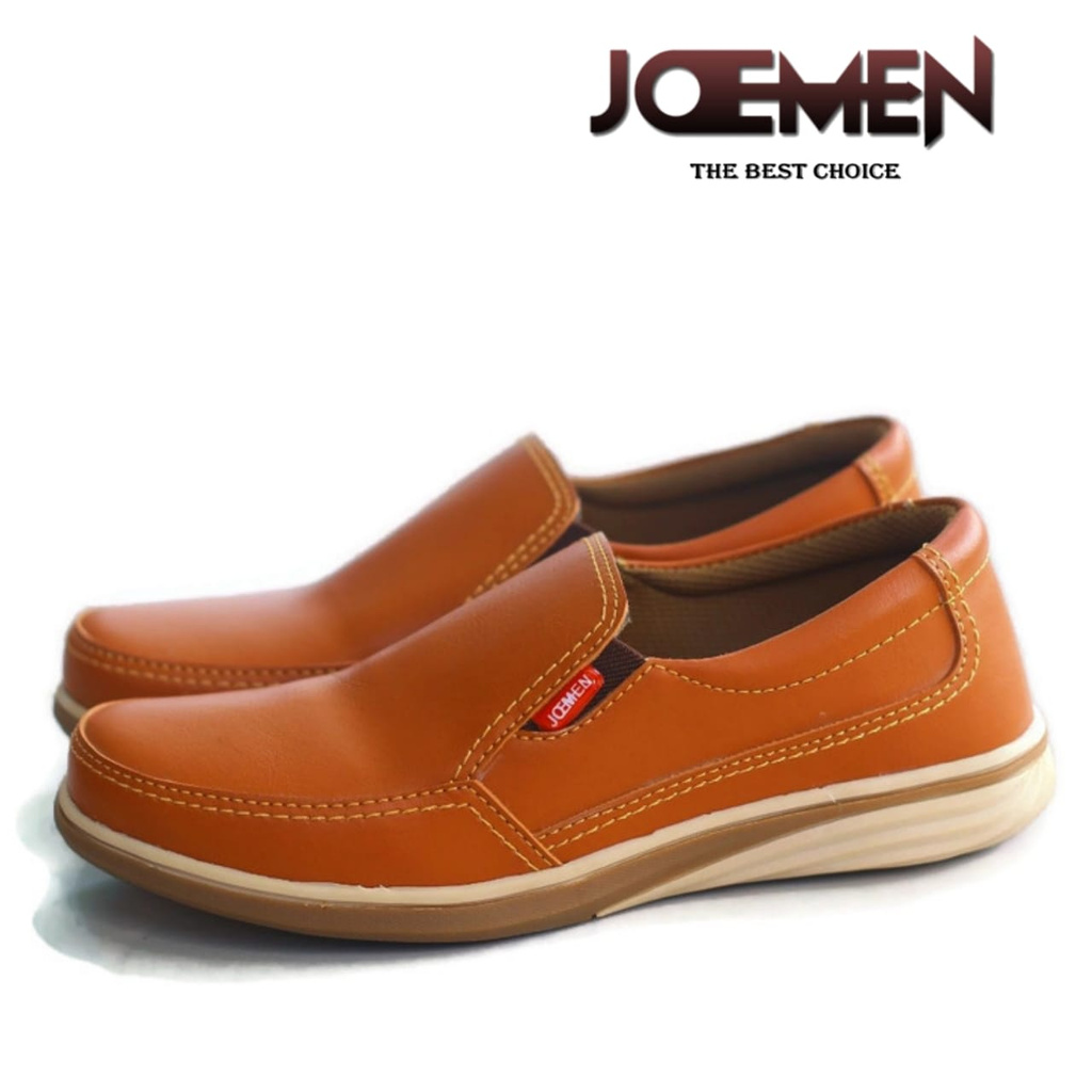 Sepatu Pria Sepatu Kulit Slip On Kulit Sintetis Joemen J75