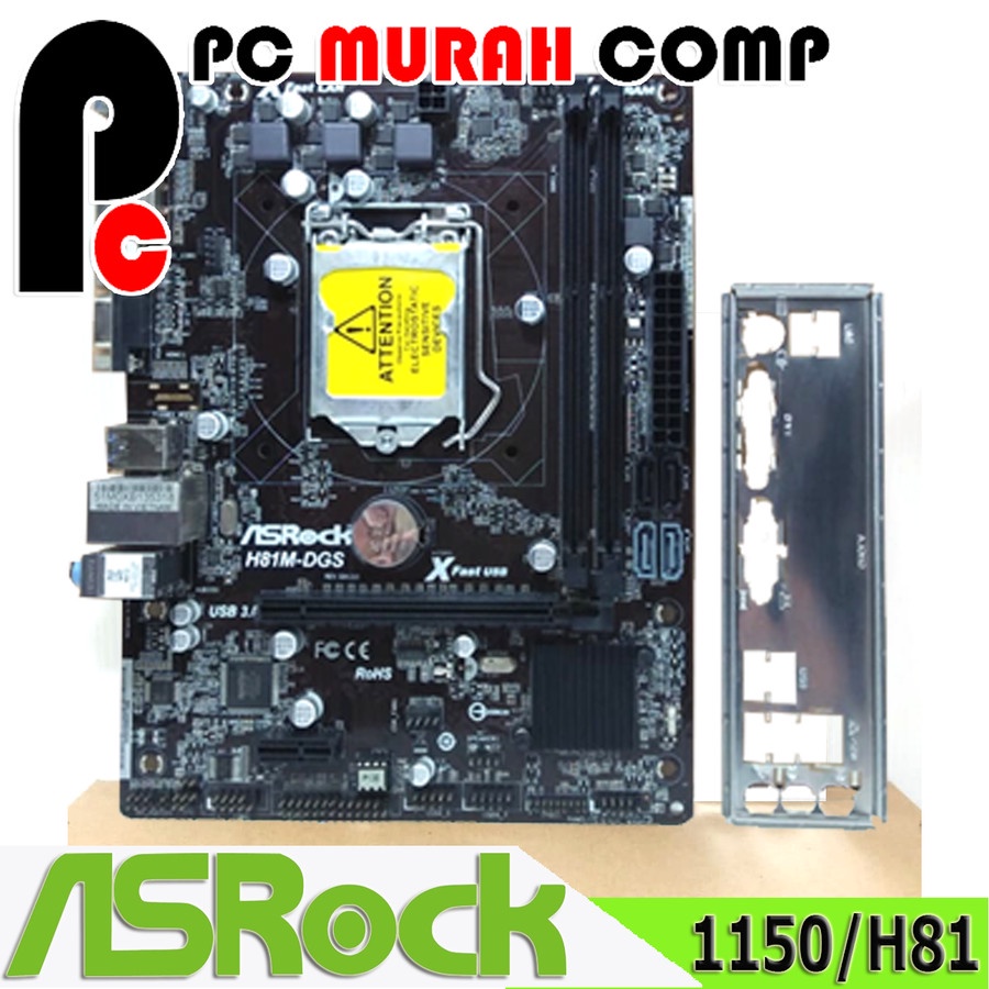 Mainboard Mobo Paket lengkap rakitan tanpa casing 1150 H81 i3 Haswell