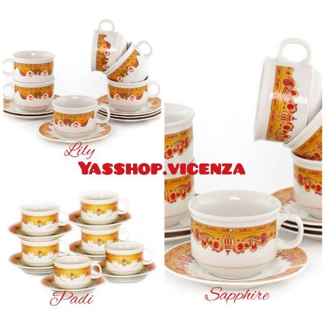 100% ORIGINAL VICENZA Cangkir dan Lepek / Cup & Saucer CS91