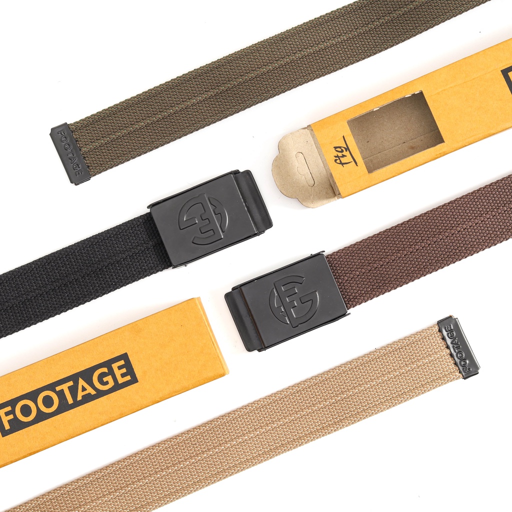 Ikat Pinggang Pria Sabuk Belt Gesper Cowok Canvas Footage SBK-02 BASIC