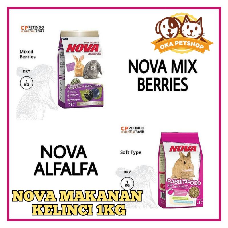 Makanan kelinci NOVA RABBIT FOOD 1kg Freshpack / pakan kelinci / NOVA RABBIT FOOD