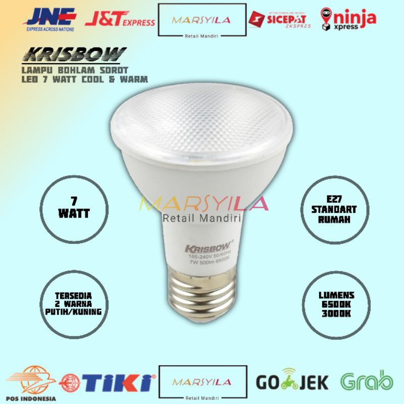 LAMPU LED SOROT 7 WATT KRISBOW | BOHLAM LED SOROT | KRISBOW LAMPU BOHLAM LED | BULB LED PAR