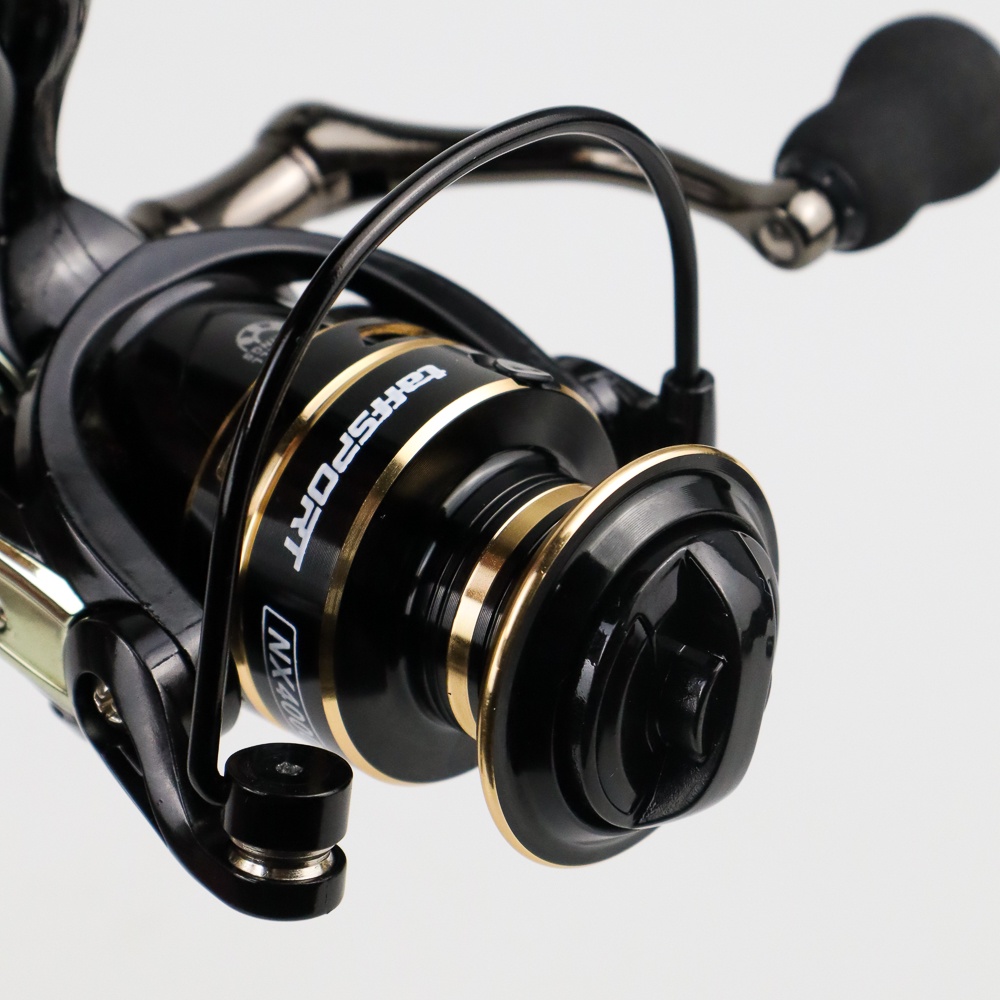 TaffSPORT Gold Sharking NX4000 Series Metal Reel Pancing Spinning Fishing Reel 5.2:1 Gear Ratio - Black