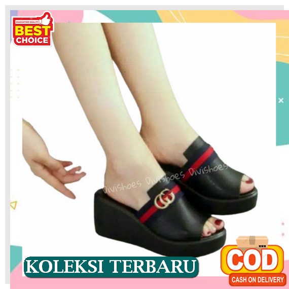 Prf Sandal Wedges Marie Claire Import Fashion Korea Wg8040 Dm-Shop Sendal Wedges Fashion Wanita Send