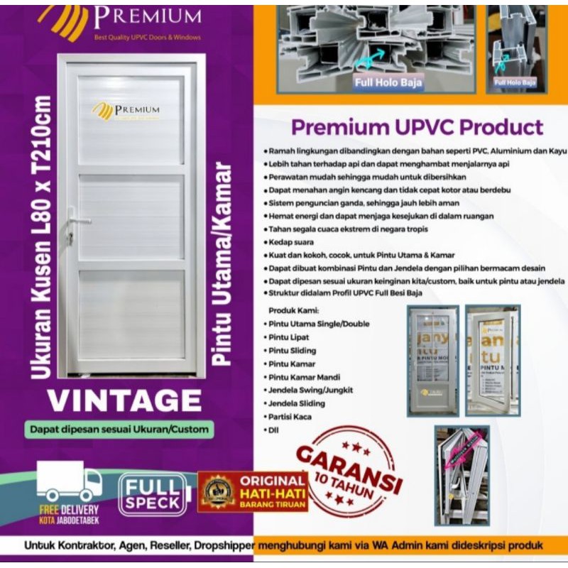 Jual Pintu UPVC Premium Vintage Indonesia|Shopee Indonesia