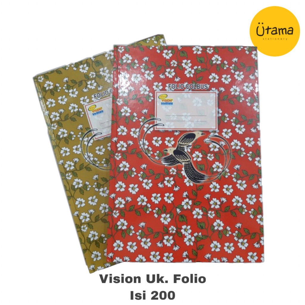 

Buku Vision Folio Isi 200 (31x21.5cm)/Hard Cover/Buku Tulis