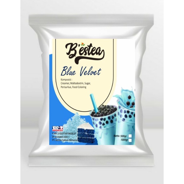 Bubuk Minuman Rasa Blue Velvet Reguler 1 Kg Powder Drink