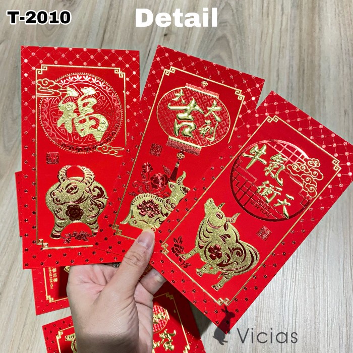 

Menyurat-Surat- Grosir Angpao Panjang Imlek Fu Sincia 2021 Kerbau Sapi Kode T-20 - Pjg T-20 Sapi