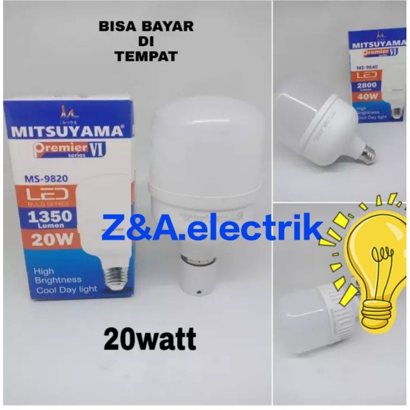 Lampu Bohlam LED 20 Watt MS-9820 Premier VI MITSUYAMA