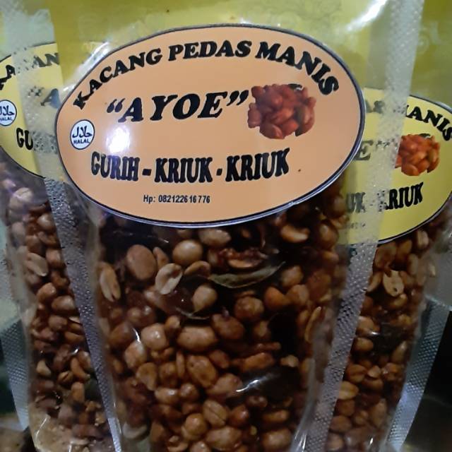 

Kacang Pedas Manis Kremess Ayoe 250 gram