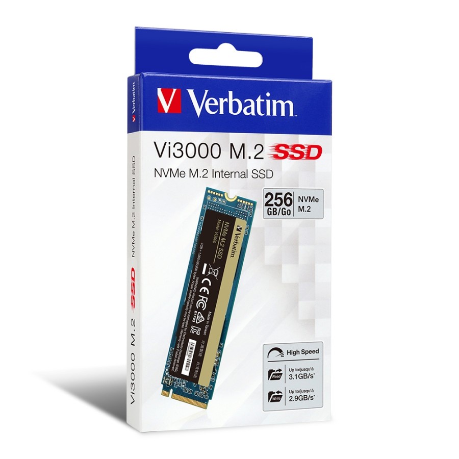 SSD VERBATIM Vi3000 256GB M.2 NVMe- SSD Verbatim 256GB Vi3000 NVMe M.2