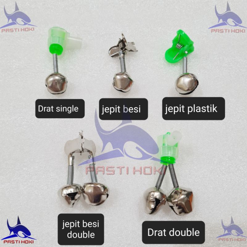 Bell jepit dan drat / kerincingan pancing / bel pancing