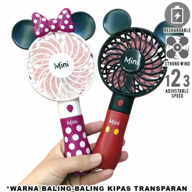 Kipas Tangan Lipat / Handy Mini Fan Komplit