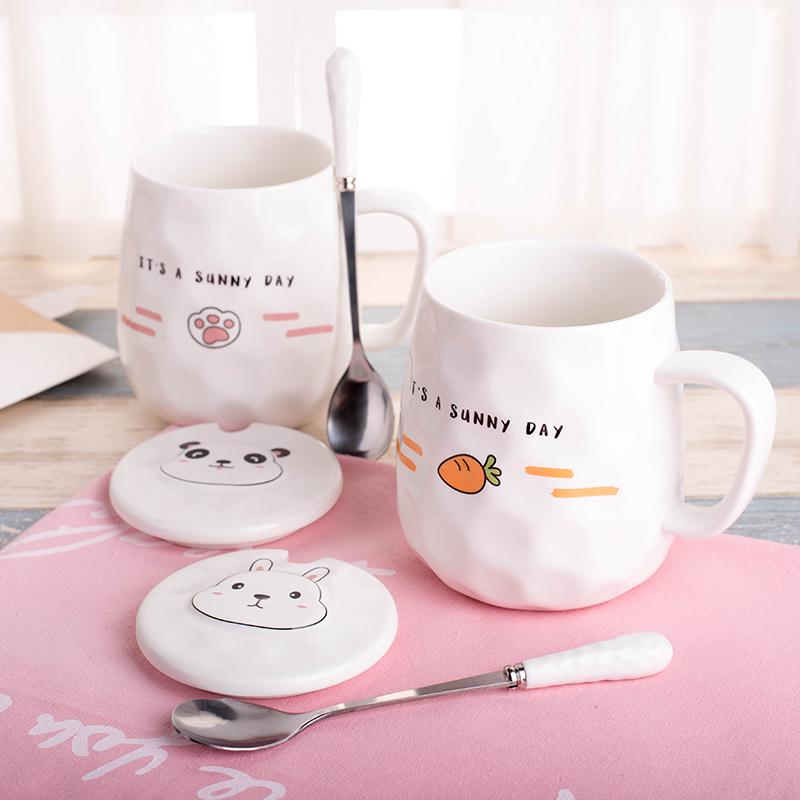 Tempat mug Kepribadian perawan mug keramik dengan tutup Tempat mug Kepribadian perawan mug keramik dengan tutup
