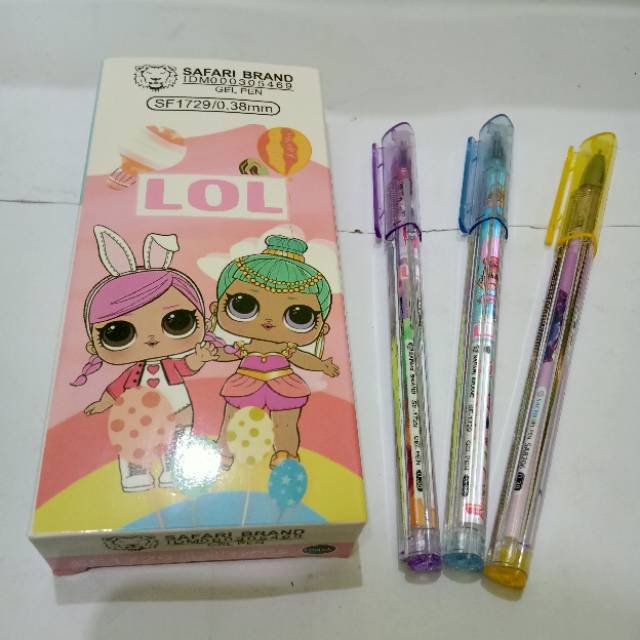 

Selusin Pulpen gel / gel pen segitiga karakter kartun animasi
