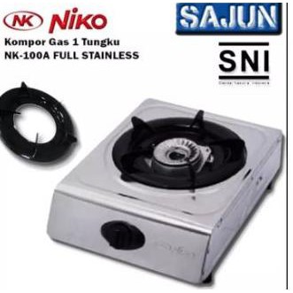 Kompor 1 Satu Tungku Gas Niko Nk-100A Stainless Steel Nk-100A - Diskon Khusus 
