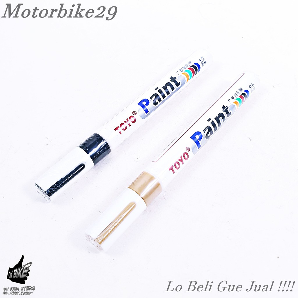 

Spidol Ban Toyo Tire Marker Warna Gold Dan Hitam Original