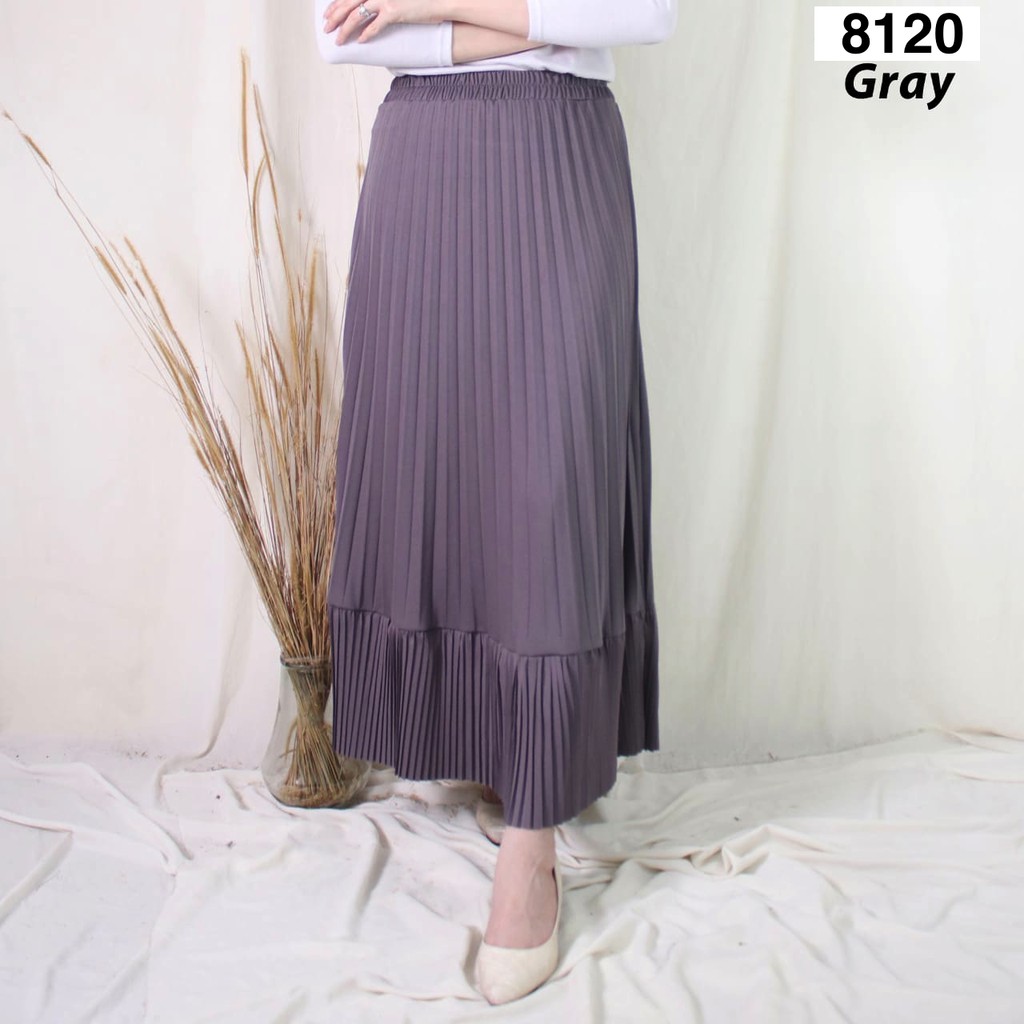 ROK PLISKET MURAH 8120 PLEATED SKIRT WANITA LUVALINE SUPER MURAH KUALITAS BAGUS TERMURAH