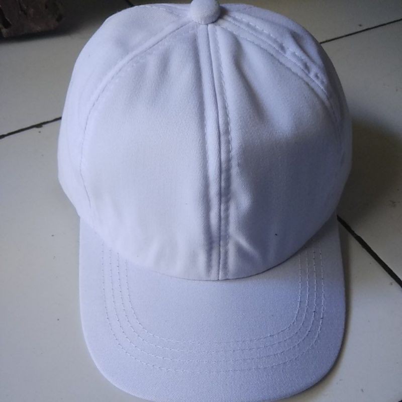 Topi anak bisa request nama ( burdir) custom nama-Putih