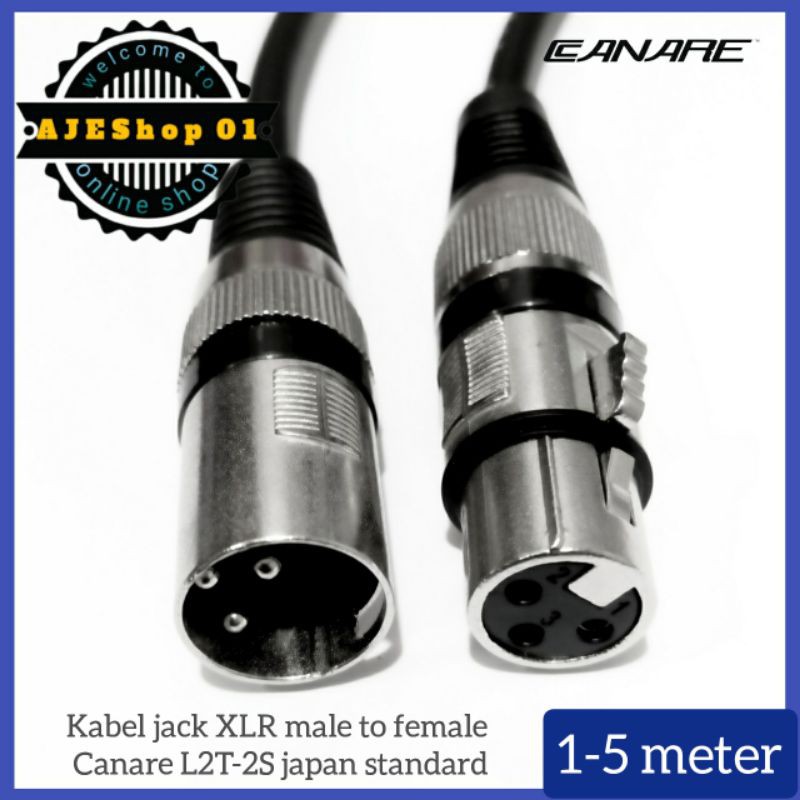 Kabel jack microphone to mixer jack canon xlr male to female kabel jack canare