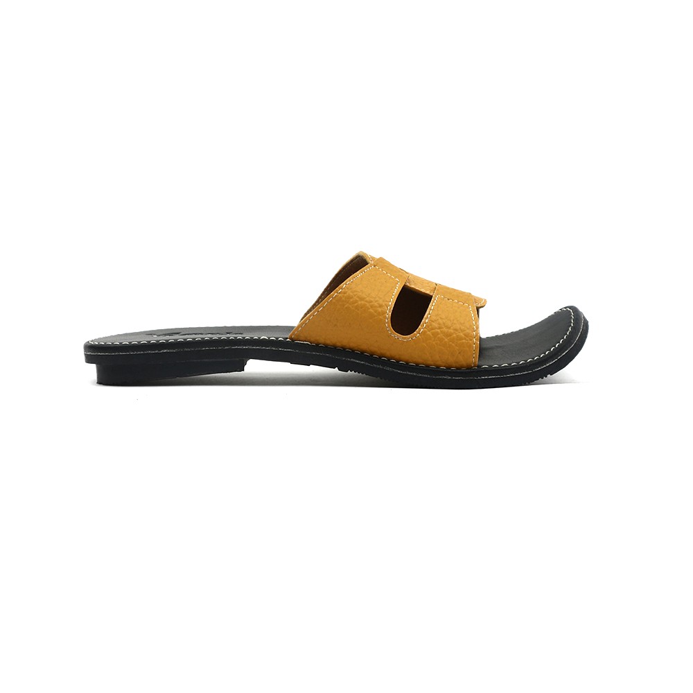 [COD✓] Sandal Papirut Wanita / Sandal Wanita Papirut Murah /Sandal Kulit Jeruk Kokop EDCC002 - Beely-Kuning