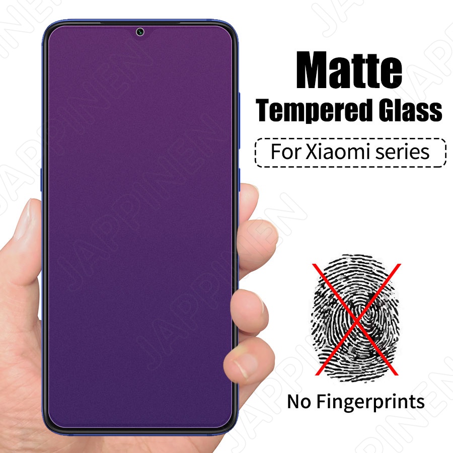 Pelindung Layar Tempered Glass Matte Anti Blue Light Untuk Redmi Note 9 8 7 10 Pro 9T 9S 8T 10T 10S K40 K30 K20 Pro 9A 9C
