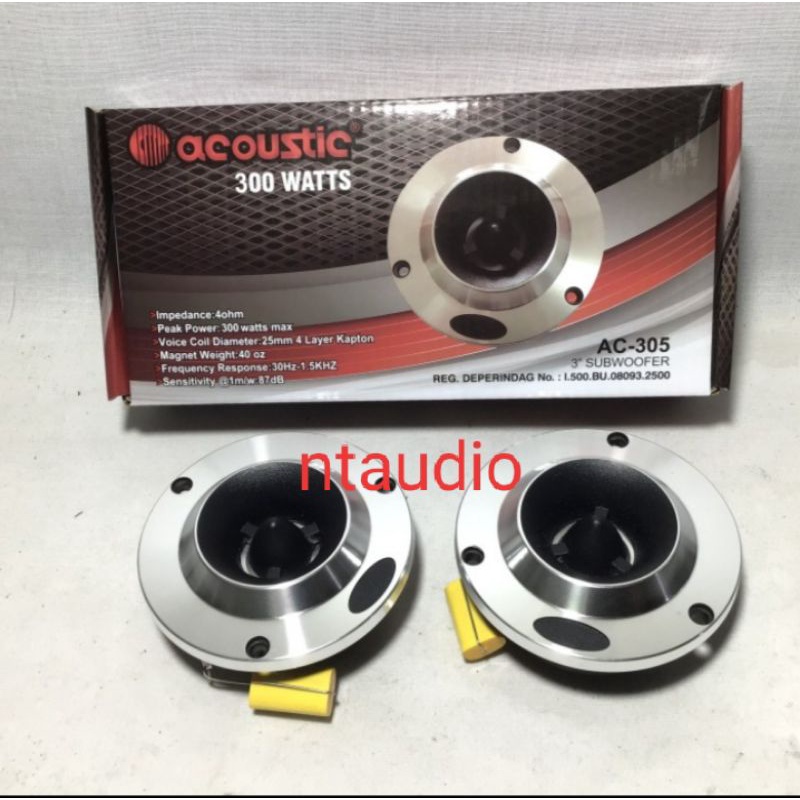 Tweeter Dome Acoustic AC-305 Sepasang 3" Dome Acoustic AC-305