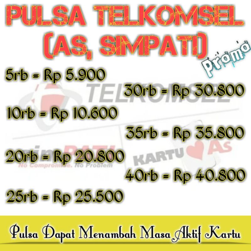 Promo Termurah | Pulsa Telkomsel As Simpati [5000-40000]