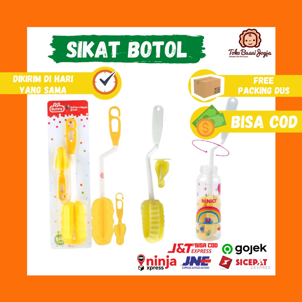 SK-3011 Ninio Bottle And Teat Cleaning / Sikat Botol Busa Putar Lusty Bunny