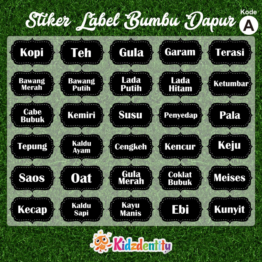 STIKER LABEL BUMBU-BUMBU DAPUR