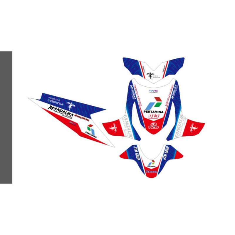 decal stiker fullbody beat karbu mandalika racing team