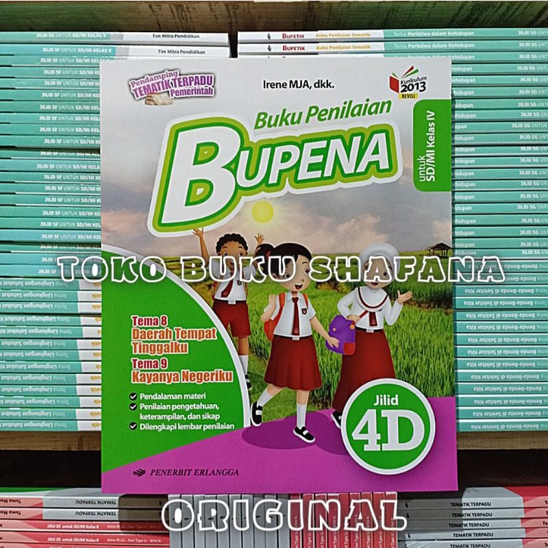 Paket 2 Buku Bupena 4C 4D Erlangga Kelas 4 SD K13 Revisi - Buku Penilaian ORI