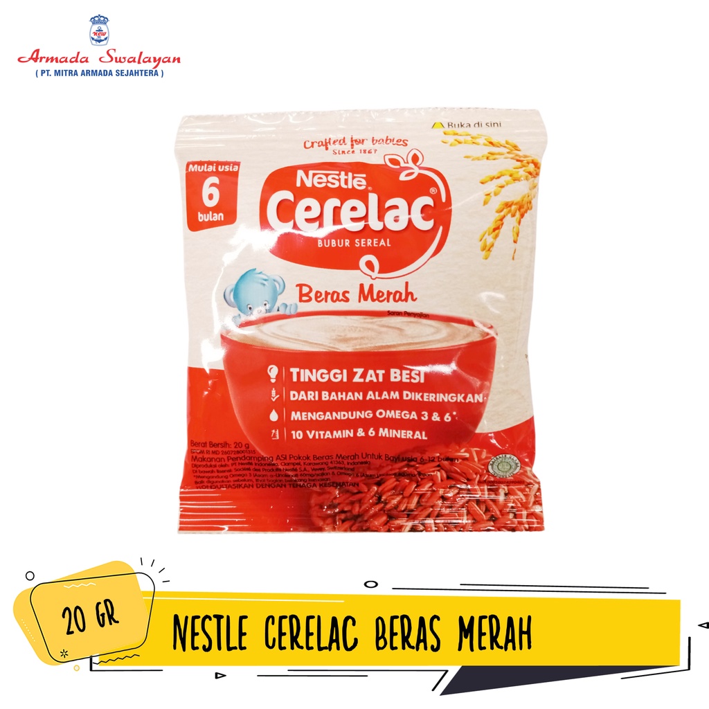 Nestle Cerelac Beras Merah | Nestle Cerelac Kacang Hijau Sachet