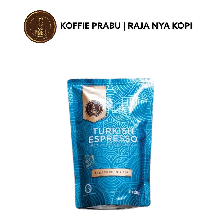 

{BARU DAN TERLAKU} KOFFIE PRABU - Kopi Turkish Espresso Hitam Bubuk Instant Arabika Kerinci Plus Gula Aren