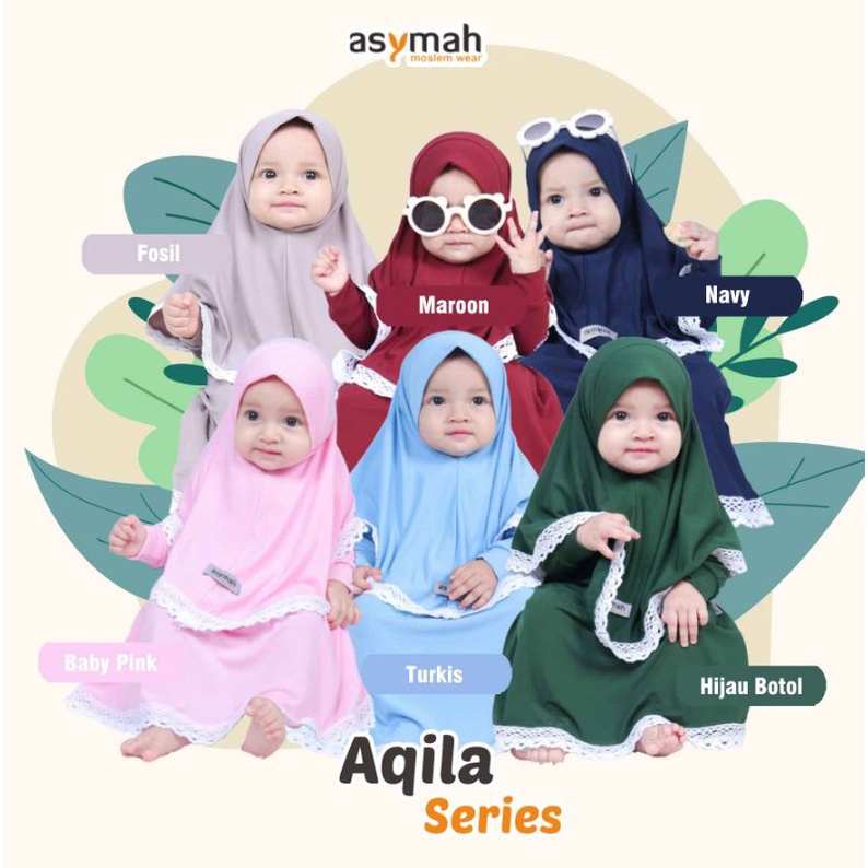 ASYMAH Gamis Anak Balita Usia NB-3 Tahun Gamis Bayi Lucu Aqila Series Renda
