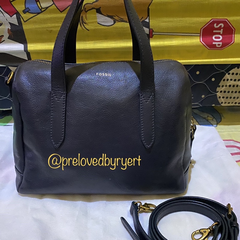 Tas Fossil sydney satchel midnight navy