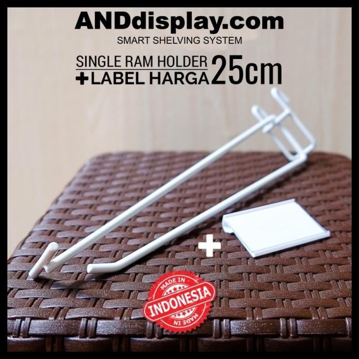 

Single Ram Holder 25Cm + Label Harga 6Cm Rak Minimarket - Cantolan