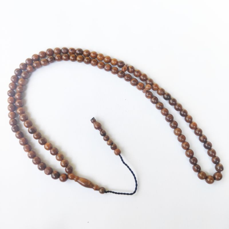 Tasbih koka kaukah 99 butir 8 mm polos coklat original kauka kaoka kaokah